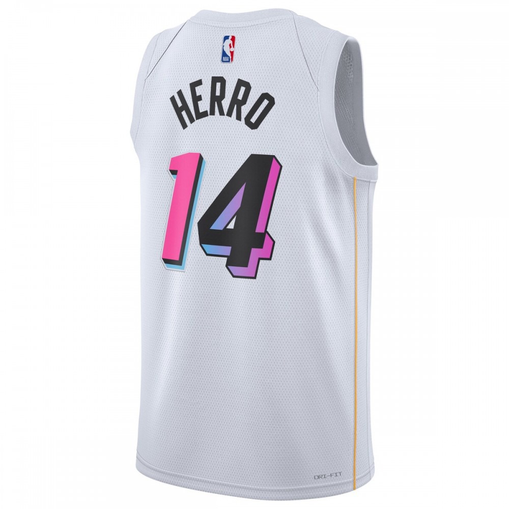 Tyler Herro Miami Heat Unisex 2022/23 Swingman Jersey - City Edition - White-Pro Kit Vault | Brand New 26/27 Sports Jerseys